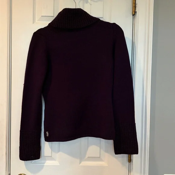 BURBERRY London Purple Extra Fine Merino Turtleneck Sweater Size X-Small - Picture 2 of 9